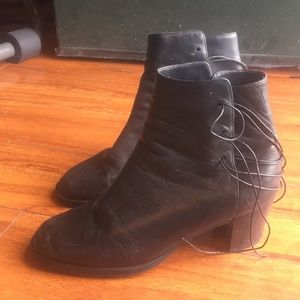 Lace up back soft ankle booties